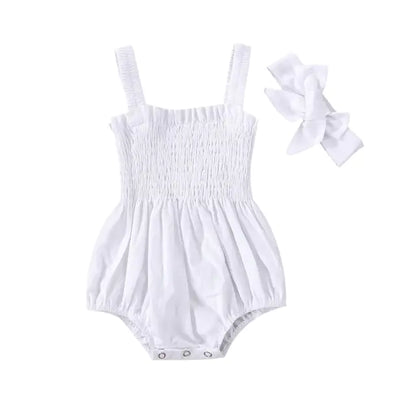 Infant Baby Girls Summer Elastic Jumpsuit Rompers - Aulus