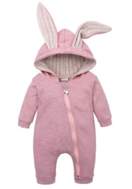 Rabbit Ear Hooded Baby Rompers - Aulus