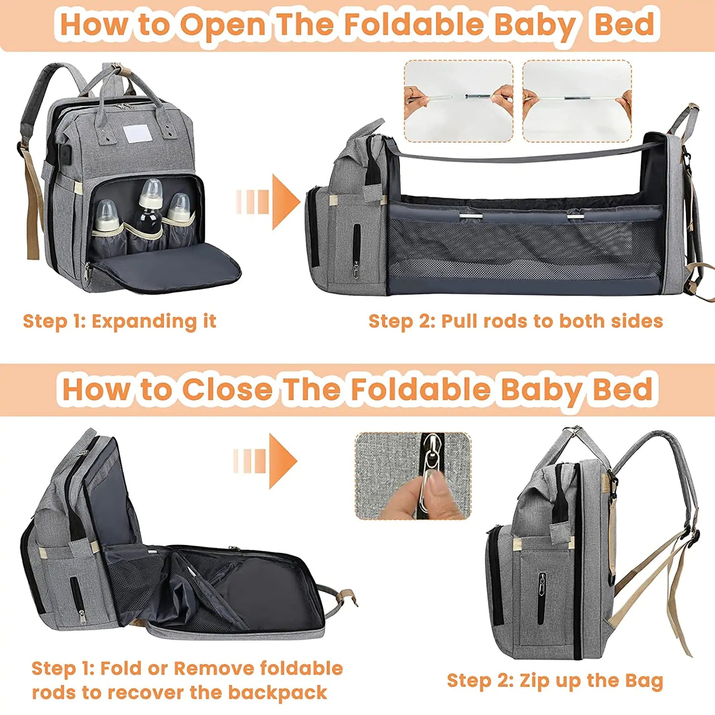 Portable Baby Bed - Aulus