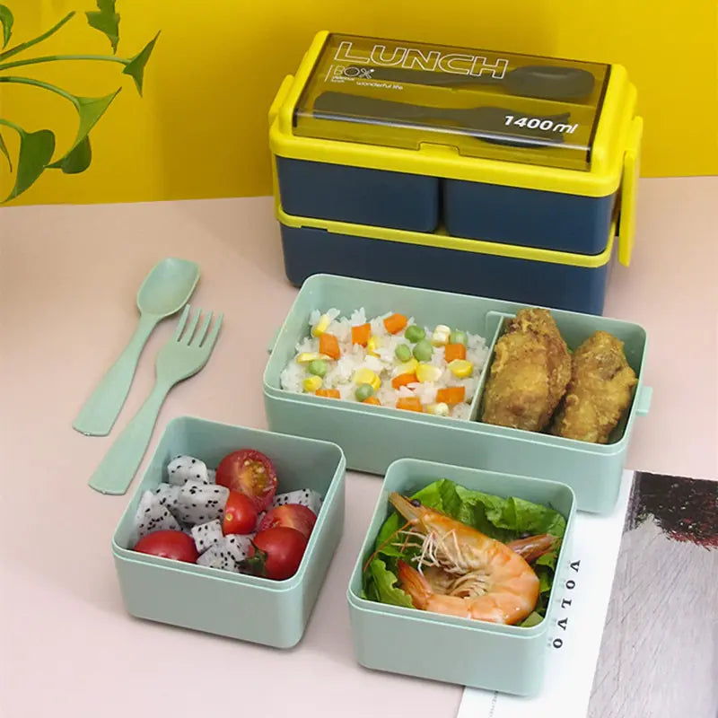 Double Layer Kids Lunch Box - Aulus